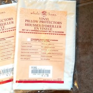 NWT 3 sets of White Vinyl Pillow Protectors